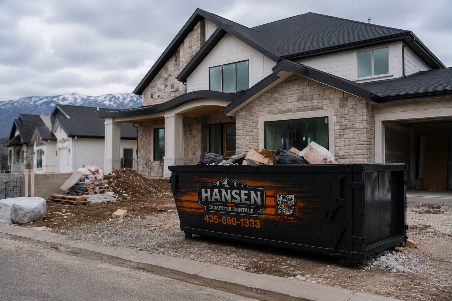 Hansen Dumpster Rentals residential roll-off delivery in Provo