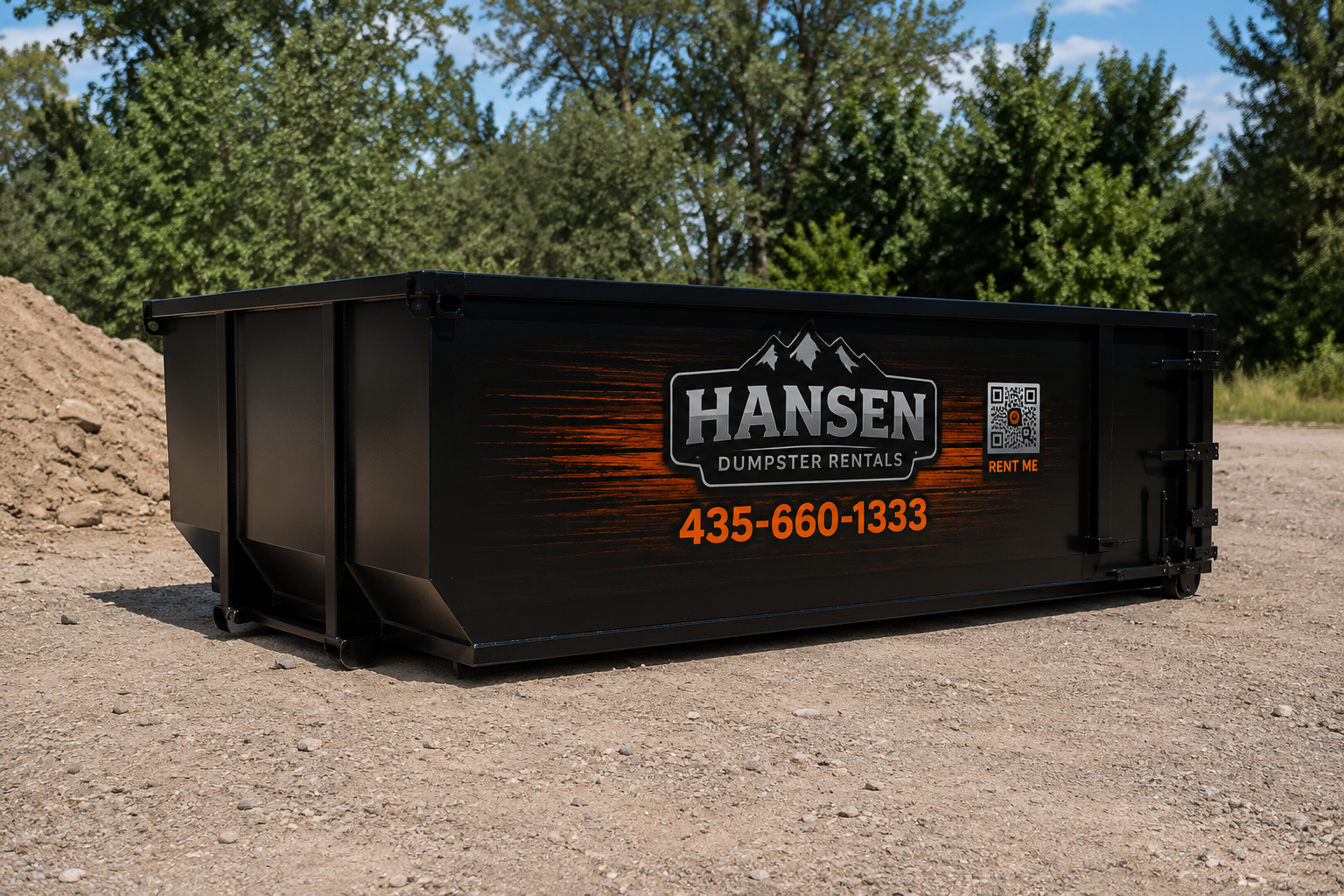 15 yard Hansen Dumpster Rental roll-off in Santaquin, Utah County