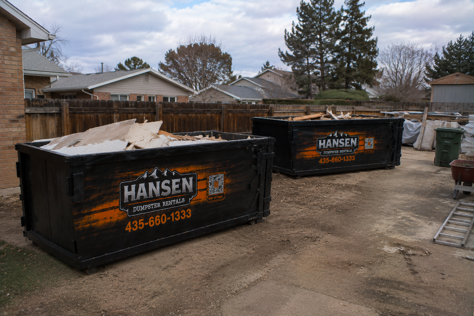 Hansen Dumpster Rentals roll-off delivery in Tooele, Tooele County