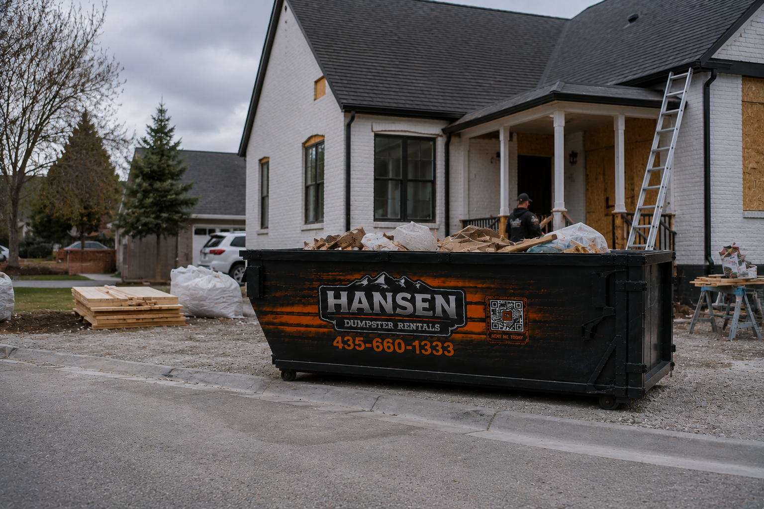 Hansen Dumpster Rentals residential roll-off delivery in Spanish Fork